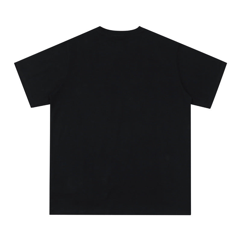 Chrome Heart T Shirts Croix Cross Leather Printed Short Sleeve T-Shirt