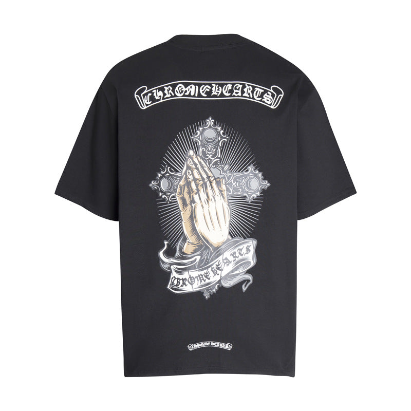 Chrome Heart T Shirts T-Shirt Loose Cross Print